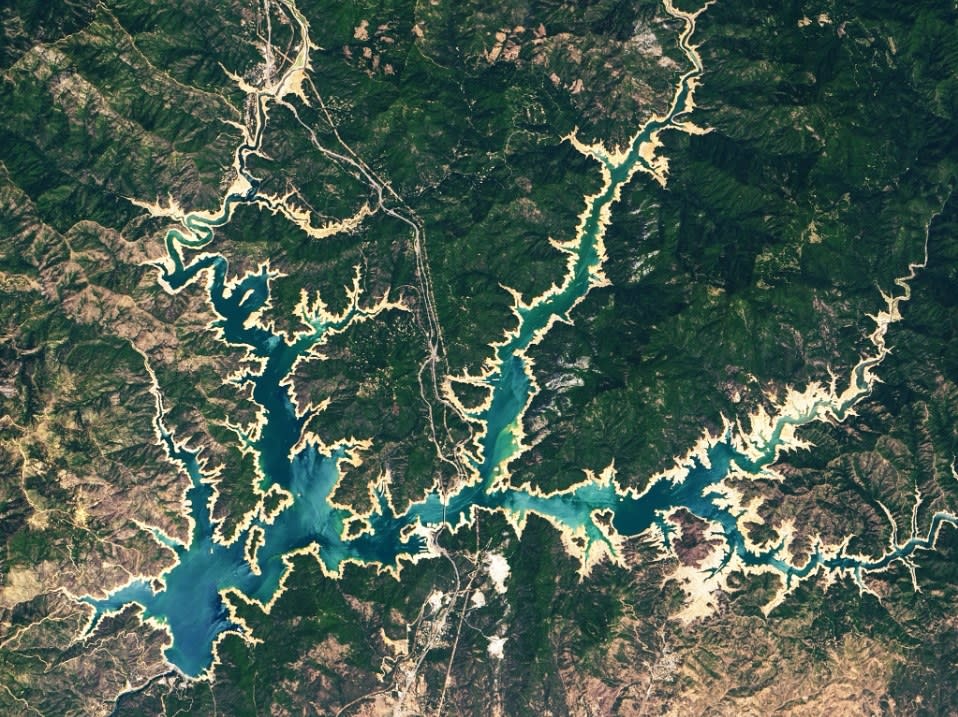 Drought Shrinks California's Shasta Lake