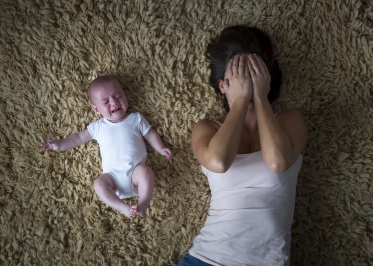 A dad has penned a heartfelt letter urging new mums to seek help if they're suffering post-natal depression [Photo: Getty]