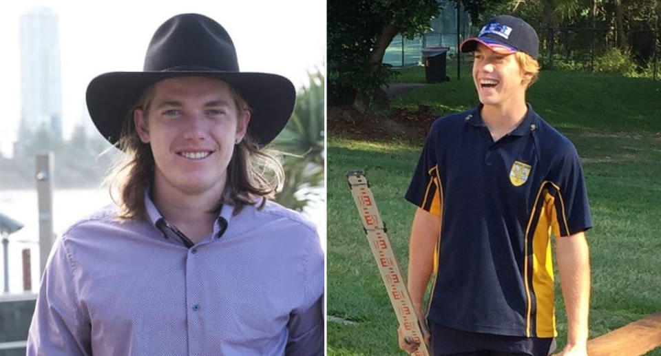 Queensland man Lleyton Bartlett, 22,  posing in a hat and wearing sporting uniform 