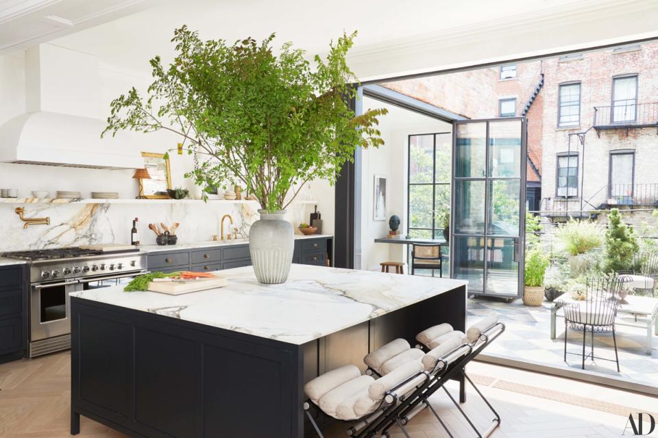 Athena and Victor Calderone's Brooklyn townhouse, designed by Elizabeth Roberts.