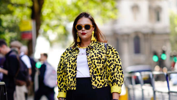 plus size outfits for fall lfw yellow jacket