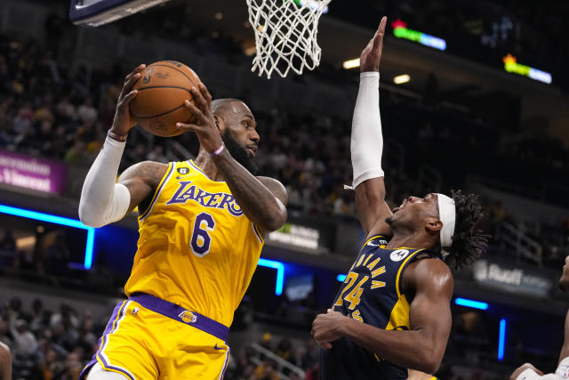 James Closes In On Scoring Record, Lakers Rally Past Pacers