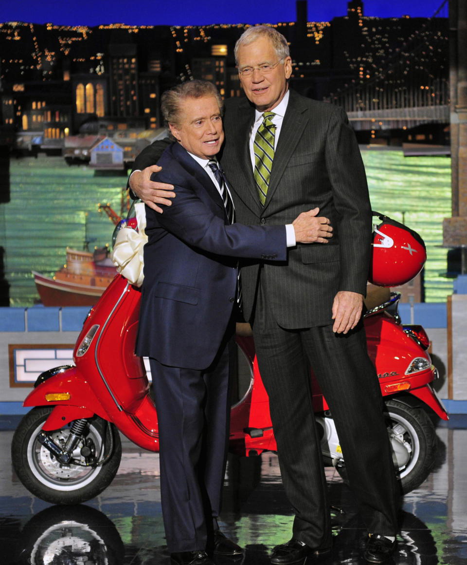 Regis Philbin and David Letterman (CBS Photo Archive / CBS via Getty Images)