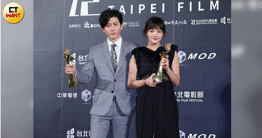 子儀（左）和王淨在台北電影節分別拿下最佳男主角和最佳女主角獎。（圖／攝影組）