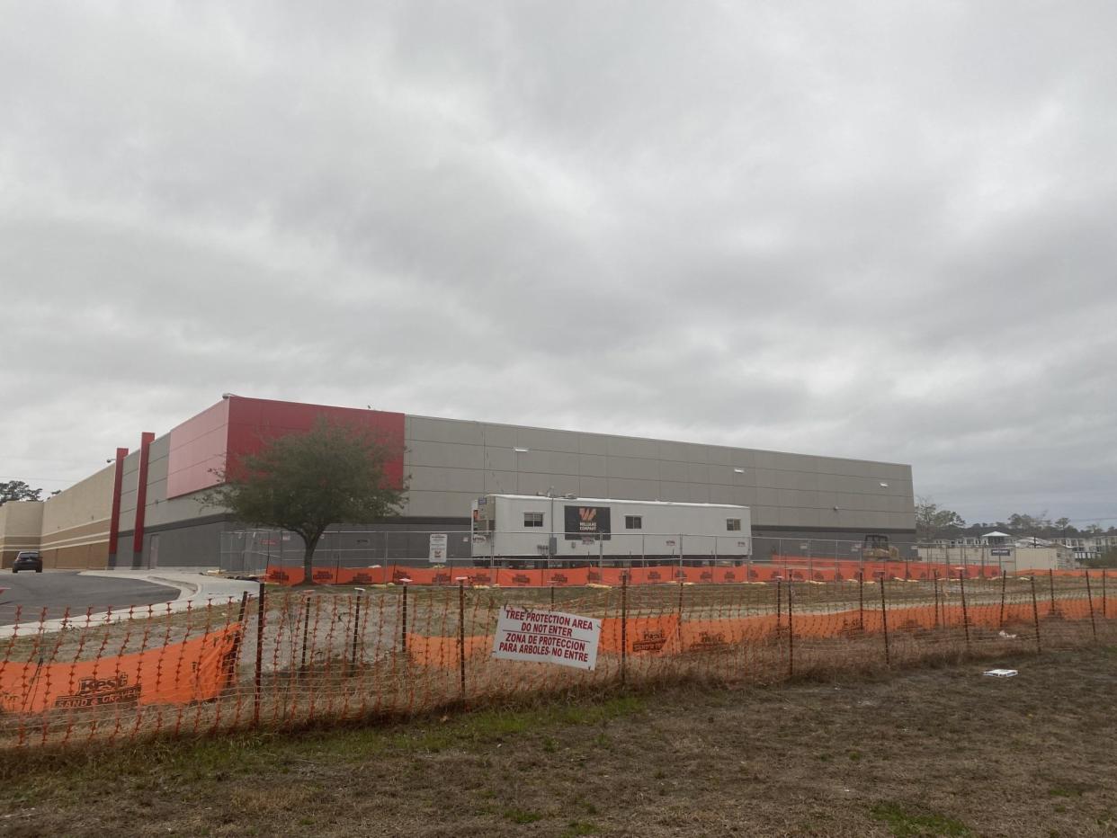 Construction is taking place to expand Wilmington's first Target on New Centre Drive.
