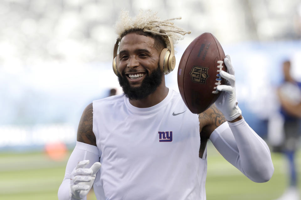 Odell Beckham Jr. is headed to Cleveland after five seasons with the Giants. (AP)