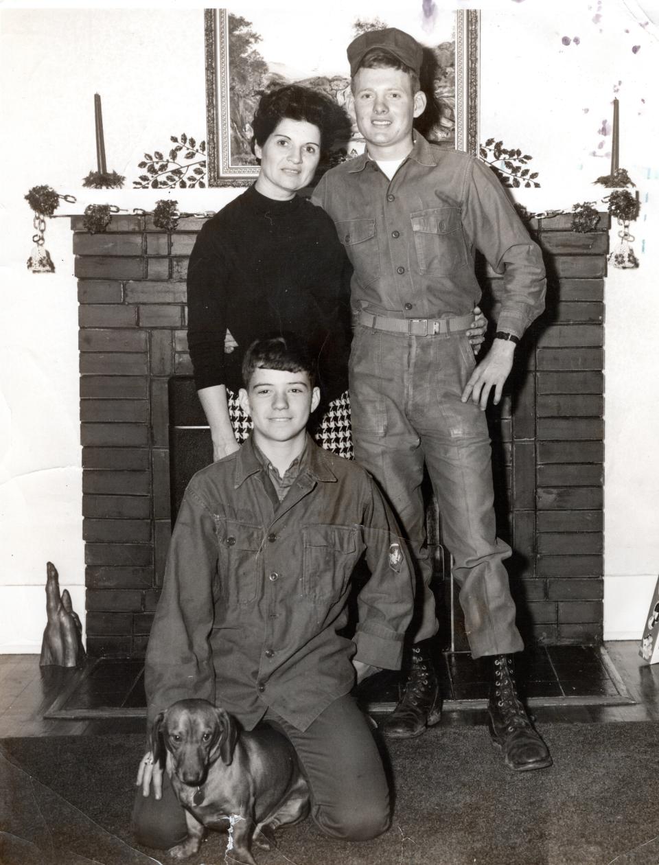 A 1969 picture of Mark Wynn, left, then 14, his brother Tommy and their mother, Mary Parrish, soon after the three left Texas to move to Tennessee to get away from Parrish's abusive husband
