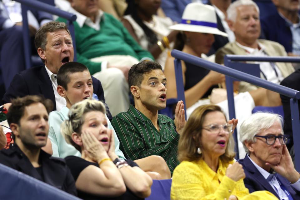 Corrin and Malek at the US Open (Getty Images)