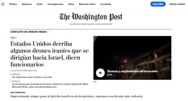 Así cubrió la noticia The Washington Post