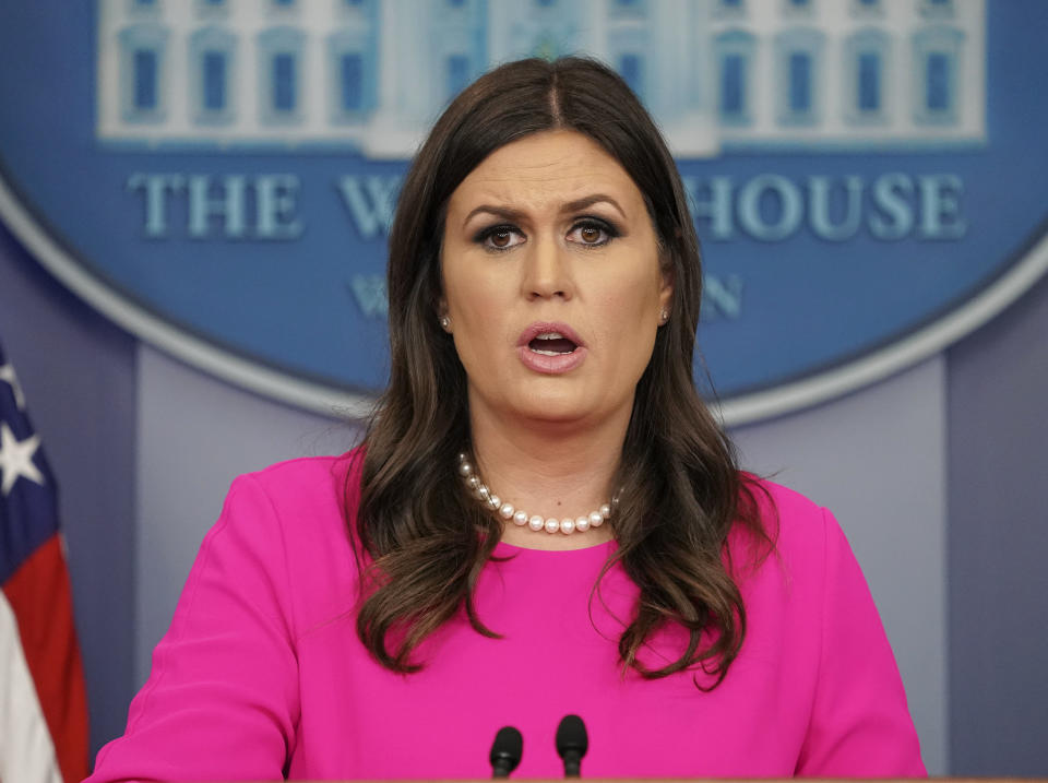 White House press secretary Sarah Sanders