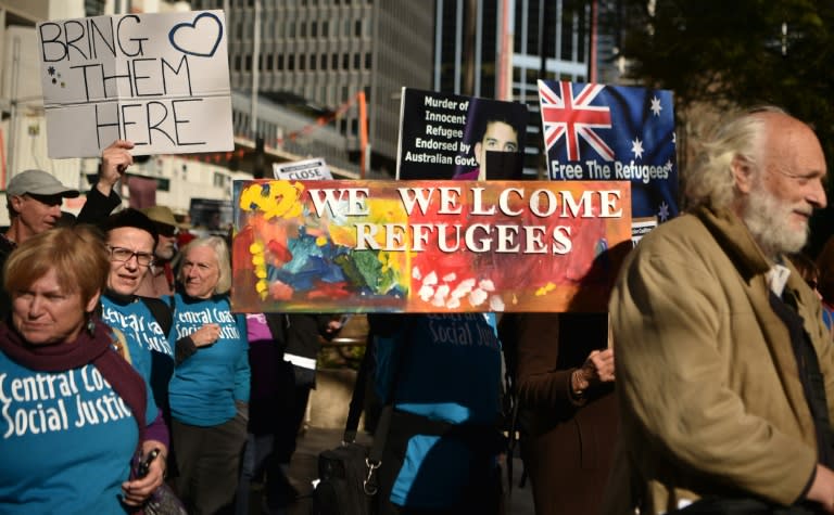 Protestors have called for an end to offshore detention but Immigration Minister Peter Dutton says any relaxation would play into the hands of people-smugglers