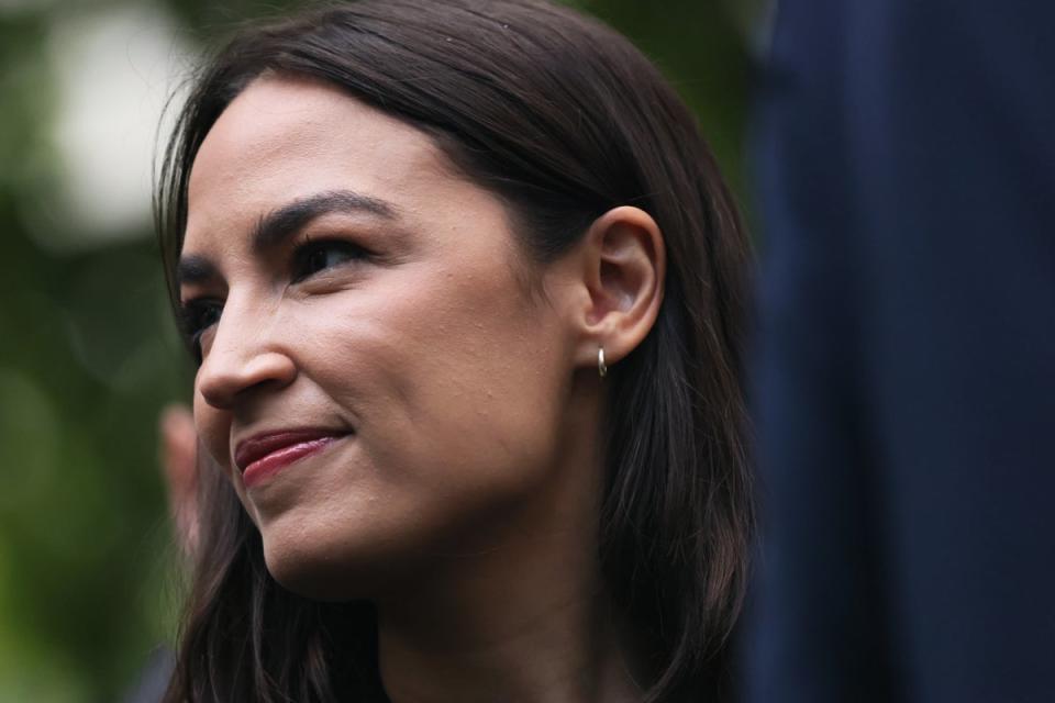 Rep. Alexandria Ocasio-Cortez (D-NY) has expressed openness to filing a motion to vacate to depose the speaker. (Getty Images)
