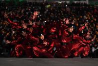 <p>Actors perform during the opening ceremony of the Pyeongchang 2018 Winter Olympic Games at the Pyeongchang Stadium on February 9, 2018. / AFP PHOTO / Mark RALSTON </p>