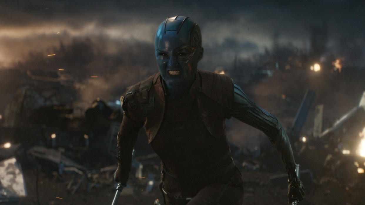 Karen Gillan as Nebula in 'Avengers: Endgame'. (Credit: Marvel/Disney)