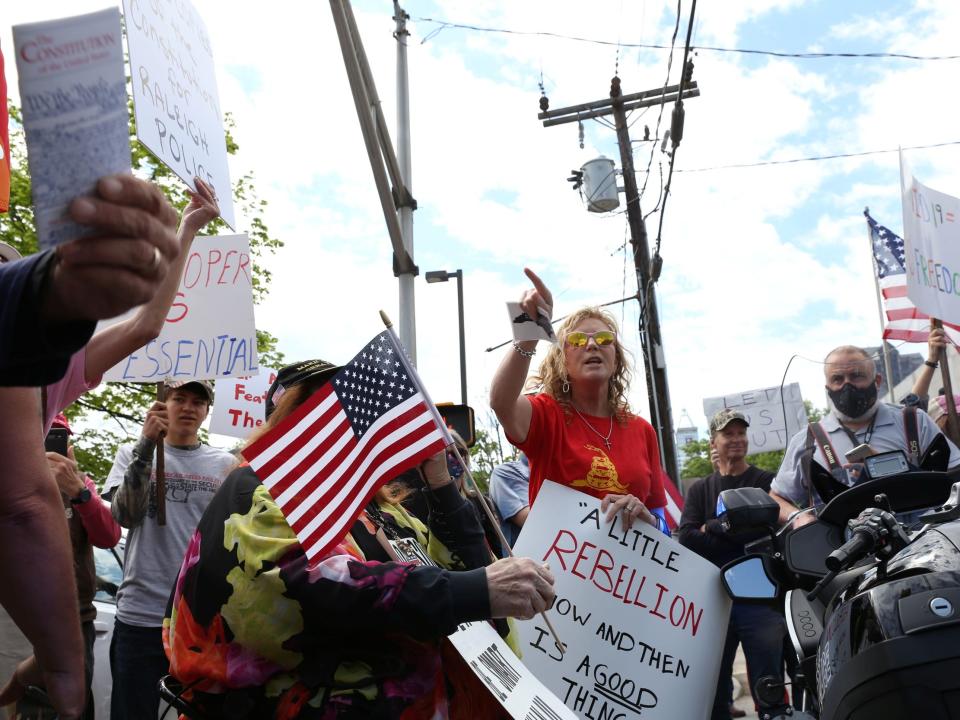 north carolina reopening protesters reopen rally coronavirus raleigh