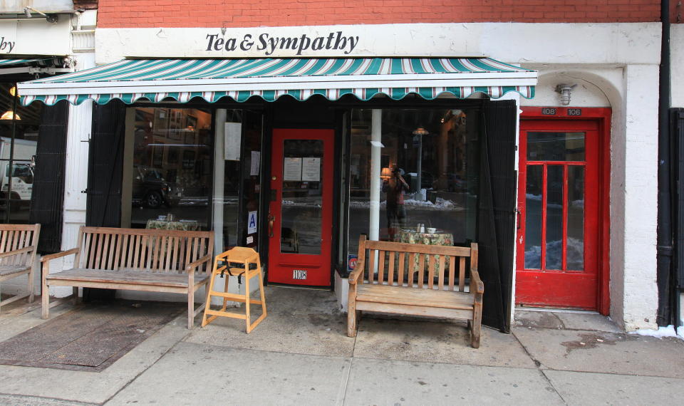 Nick invites Rachel to spend the summer in Asia over afternoon tea at <a href="https://www.teaandsympathy.com/" target="_blank" rel="noopener noreferrer">Tea &amp; Sympathy</a> in the West Village in New York.