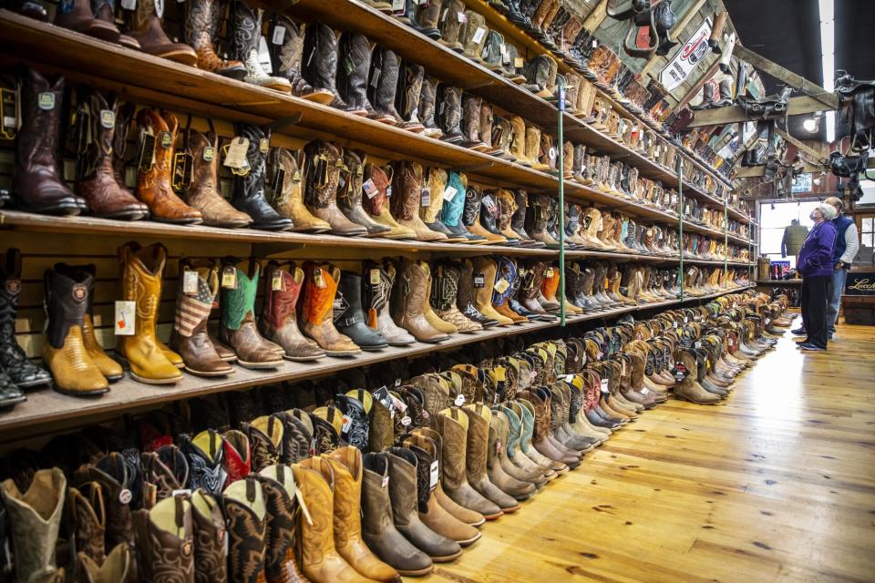 Rows of boots