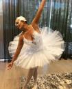 <p>Teigen looked like she was ready to dance in <em>Swan Lake</em>.</p>