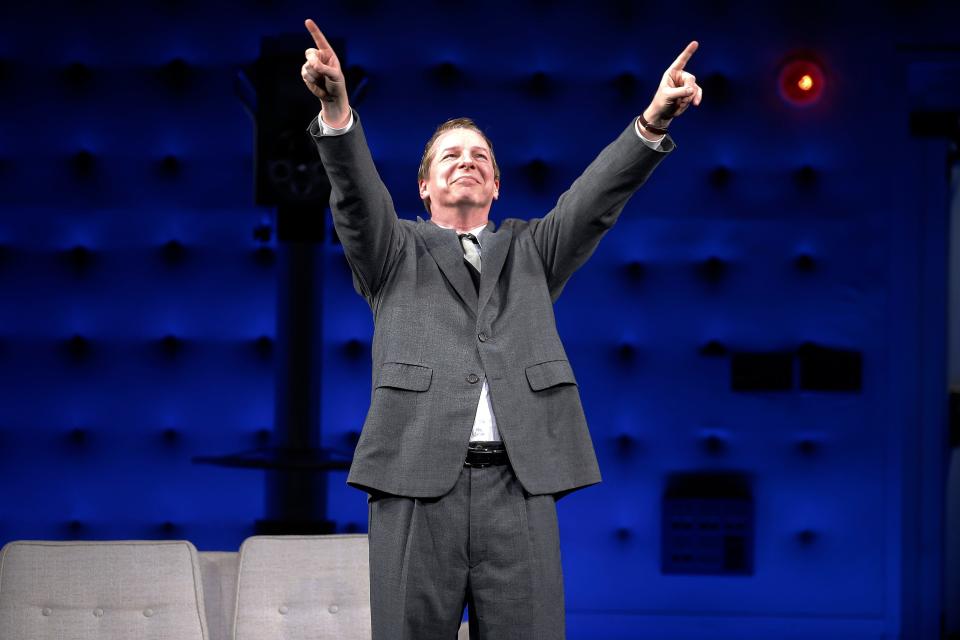 Sean Hayes during curtain call of "Good Night, Oscar" on Broadway last month.