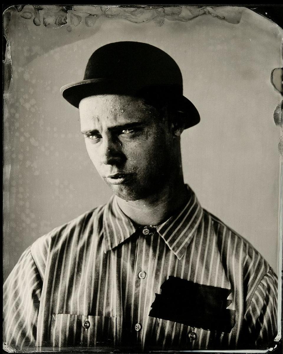 This 2004 photo provided by Studio Q shows "Dusty, Riverdale, Utah," in a wet plate collodion image, made by Quinn Jacobson. Wet plate collodion photography, invented in 1851, has experienced a resurge in recent years as photographers turn to this antiquated method for its moody, even haunting, images. "The aesthetic is kind of a half-remembered dream," says Jacobson, a Denver photographer. (AP Photo/ Studio Q, Quinn Jacobson)