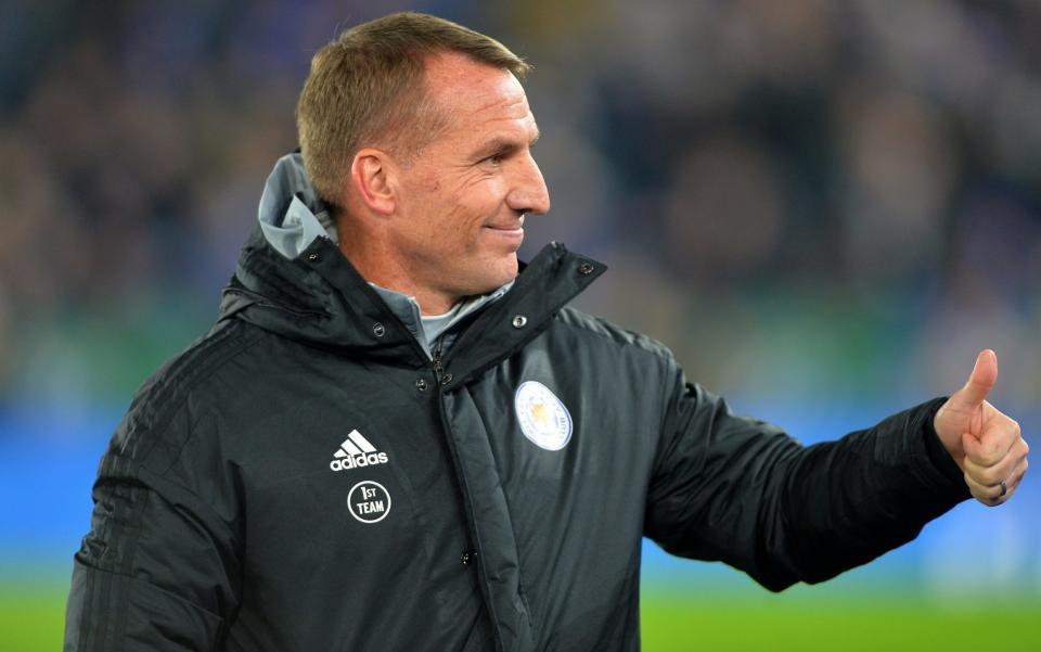 Brendan Rodgers, the Leicester City manager, has requested supporters stay to the very end of each match - Getty Images Europe
