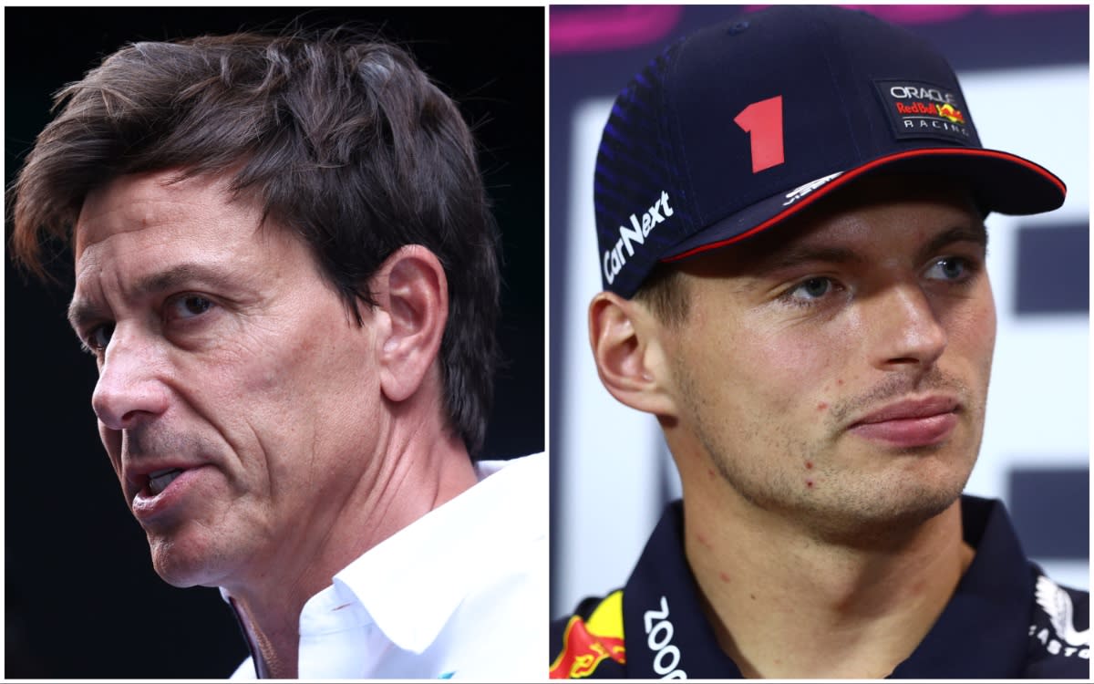 Mercedes team principal Toto Wolff (left) sought to diffuse his comments on Red Bull Racing driver Max Verstappen. (PHOTOS: Getty Images)