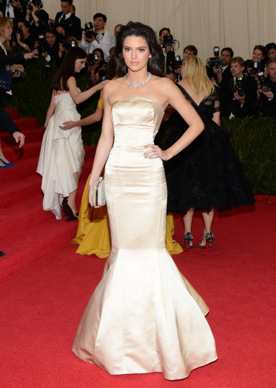 Kendall Jenner attends The Metropolitan Museum of Art's Costume Institute benefit gala celebrating &quot;Charles James: Beyond Fashion&quot; on Monday, May 5, 2014, in New York. (Photo by Evan Agostini/Invision/AP)