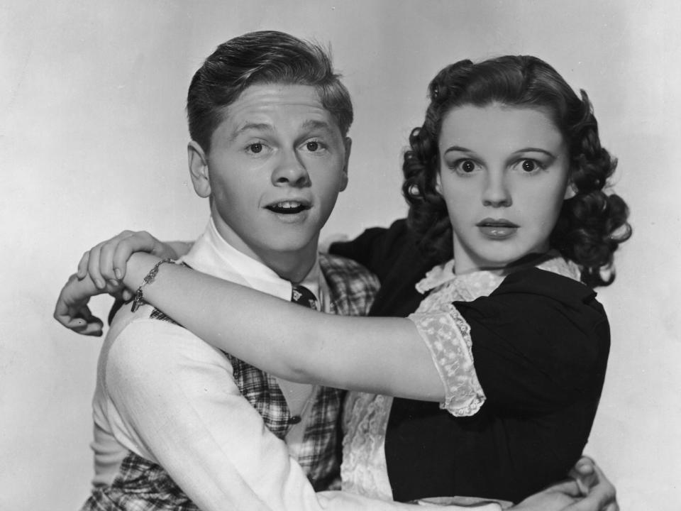 Mickey Rooney and Judy Garland promoting “Love Finds Andy Hardy.”