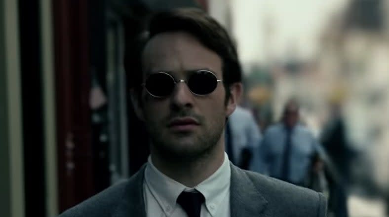 Matt Murdock walking down the street in Netflix's "Daredevil"