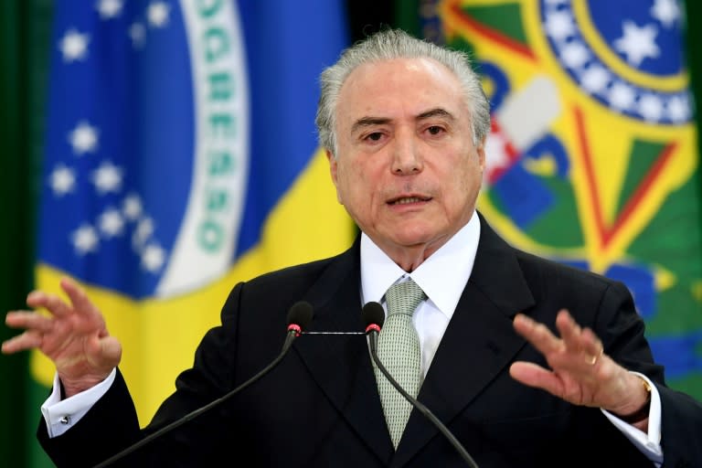 Brazil's unpopular president, Michel Temer, has the dubious honor of having a whole bloco, a carnival street party, called "Out with Temer," dedicated to his downfall