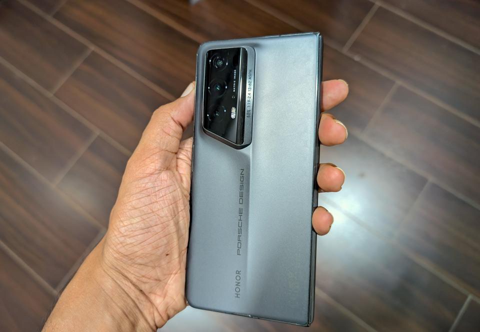 Honor Magic V2 Porsche Design held in hand