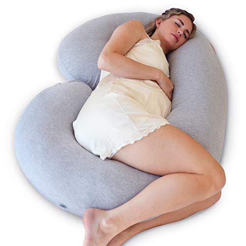 5) C-Shape Full-Body Maternity Pillow