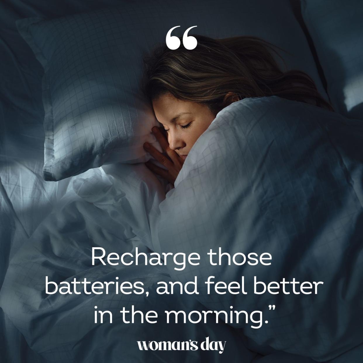 good night messages recharge batteries