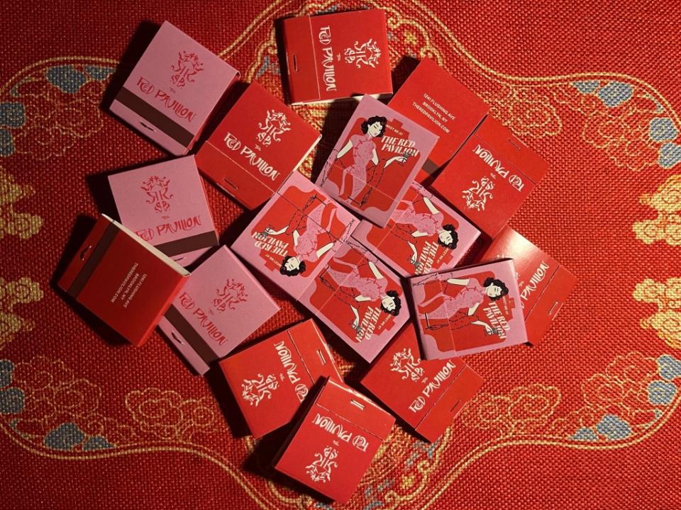 Shien Lee, owner of The Red Pavilion, noticed the spark in demand for matches and recently placed the Bushwick nightclub’s first order. “We have two beautiful matchbook designs. We just got them, the first order of 2500,” she told The Post, of the matches pictured here. Courtesy Shien Lee