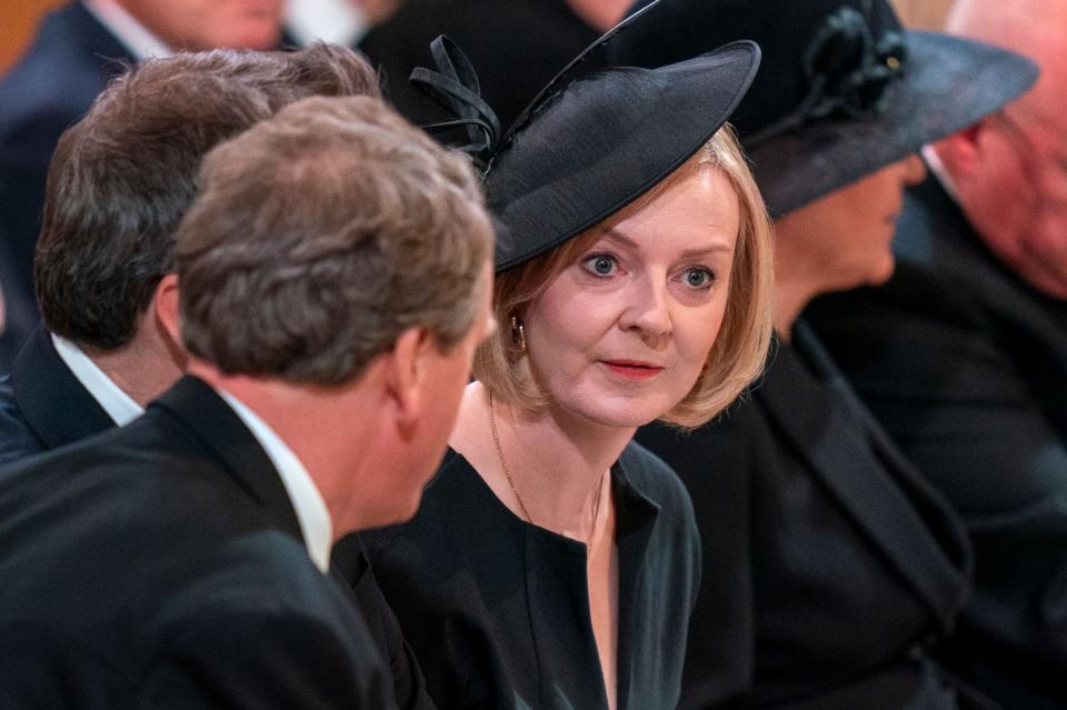 Liz Truss attends a remembrance gathering for the Queen (POOL/AFP via Getty Images)