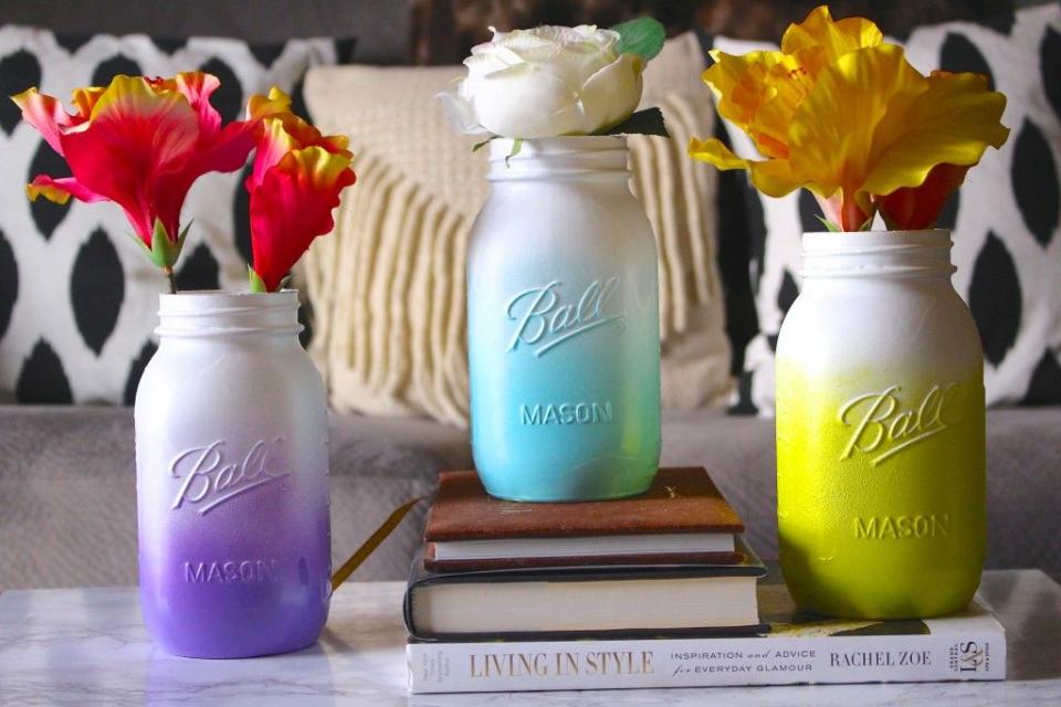 Ombre Mason Jars