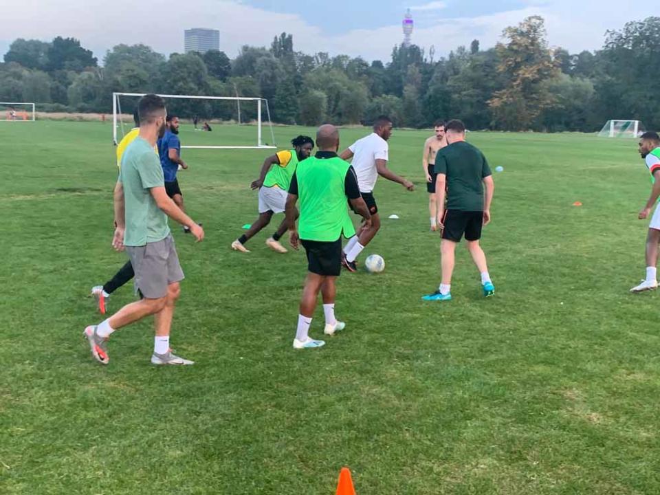 New Word FC train in Regent’s Park in London (PA Real Life)