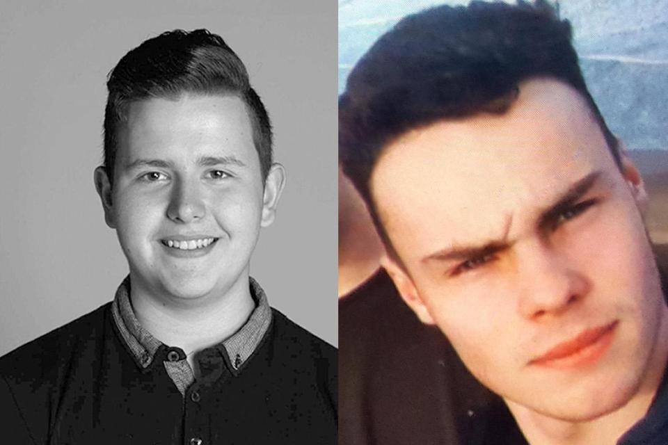 Tribute: Harry Watson, 17, (left) and Alex Yeoman, 17, were found dead at the bottom of cliffs