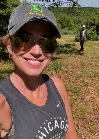 <p>Amy Robach/Instagram</p> The couple also enjoyed a hike during their trip