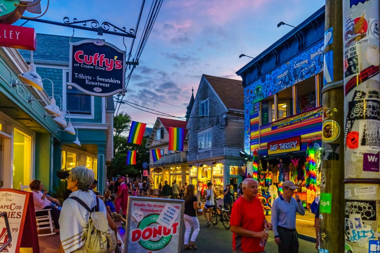 Provincetown Massachusetts USA August 2017 at the end of Cape Cod Provincetown has a large gay population of residents and tourists.