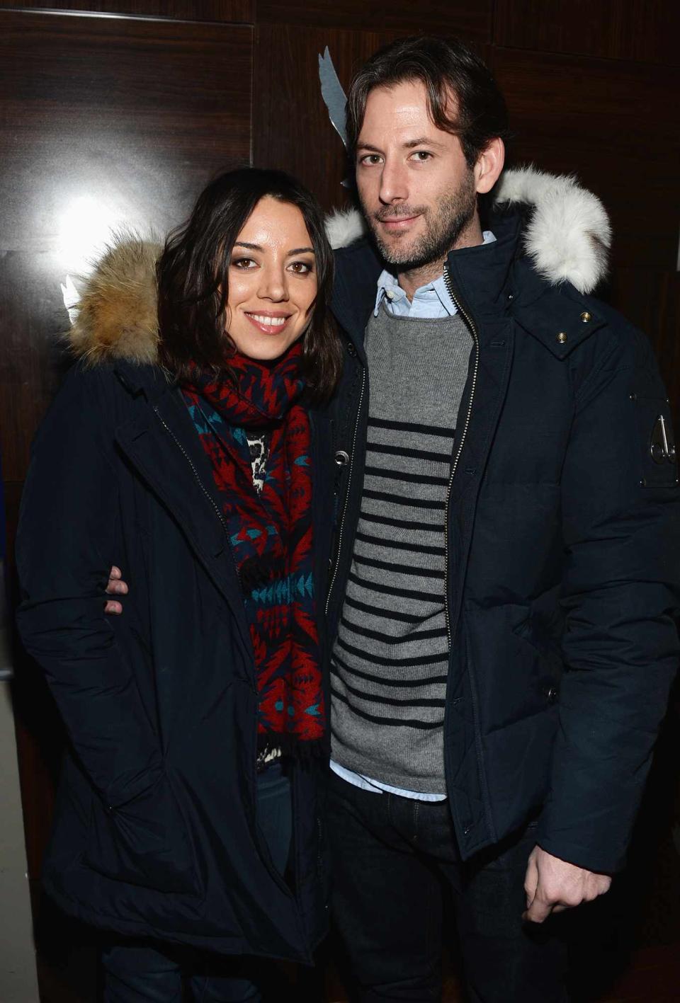 Aubrey Plaza and director/writer Jeff Baena attends the GREY GOOSE Blue Door Hosts "Life After Beth" Party on January 19, 2014 in Park City, Utah