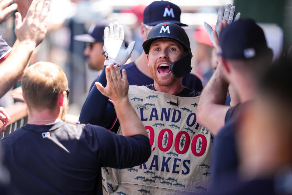 Jordan Luplow稱職扮演雙城的左投殺手。（Photo by Brace Hemmelgarn/Minnesota Twins/Getty Images）