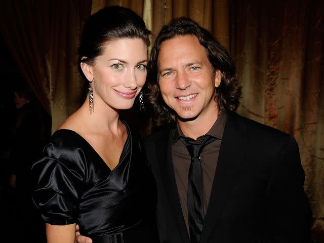 Kevin Mazur/WireImage Jill McCormick (L) and musician Eddie Vedder pose inside at the 13th ANNUAL CRITICS' CHOICE AWARDS at the Santa Monica Civic Auditorium on January 7, 2008 in Santa Monica, California