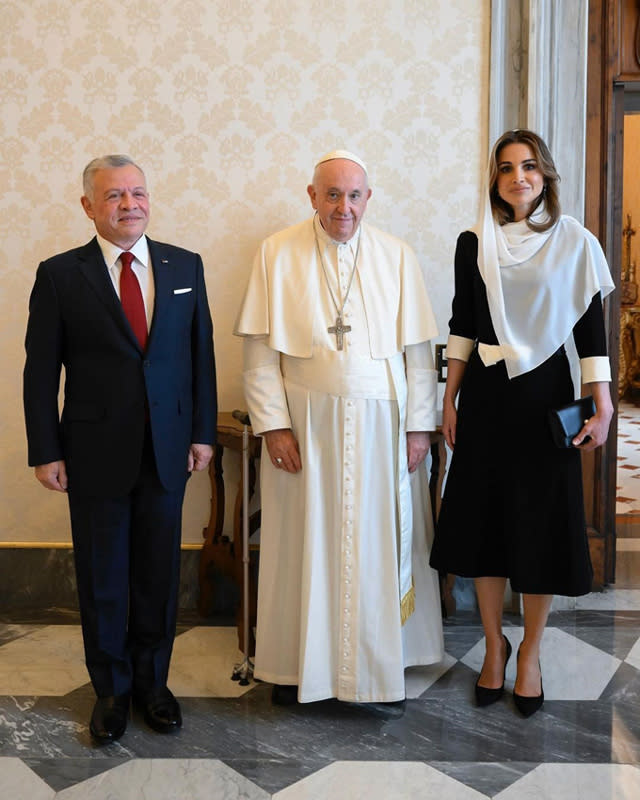 Los Reyes de Jordania con el Papa Francisco