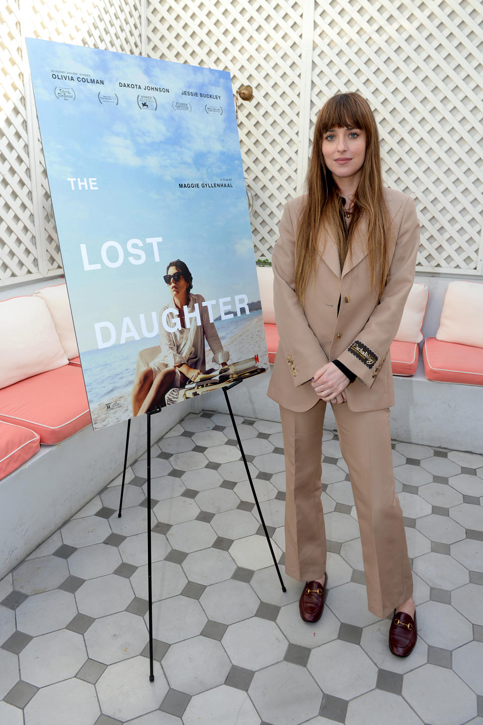 Dakota Johnson, loafers, The Lost Daughter