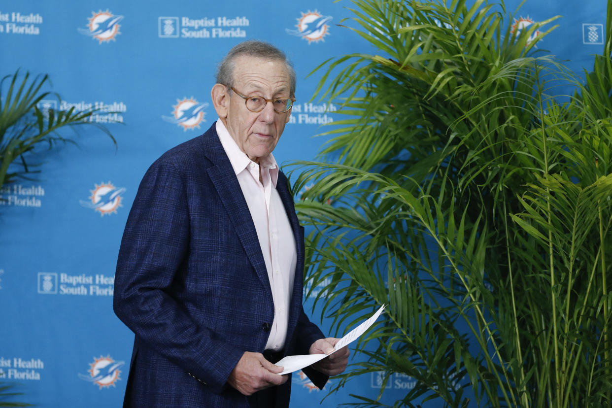 The Miami Dolphins and owner Stephen Ross are in a lot of trouble with the NFL. (Sam Navarro-USA TODAY Sports)