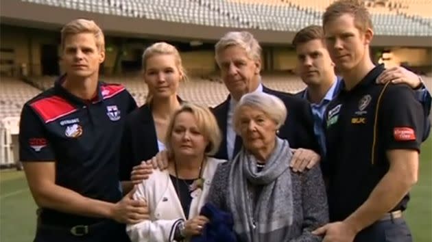 The Riewoldt family at today's charity launch. Source: Channel 7