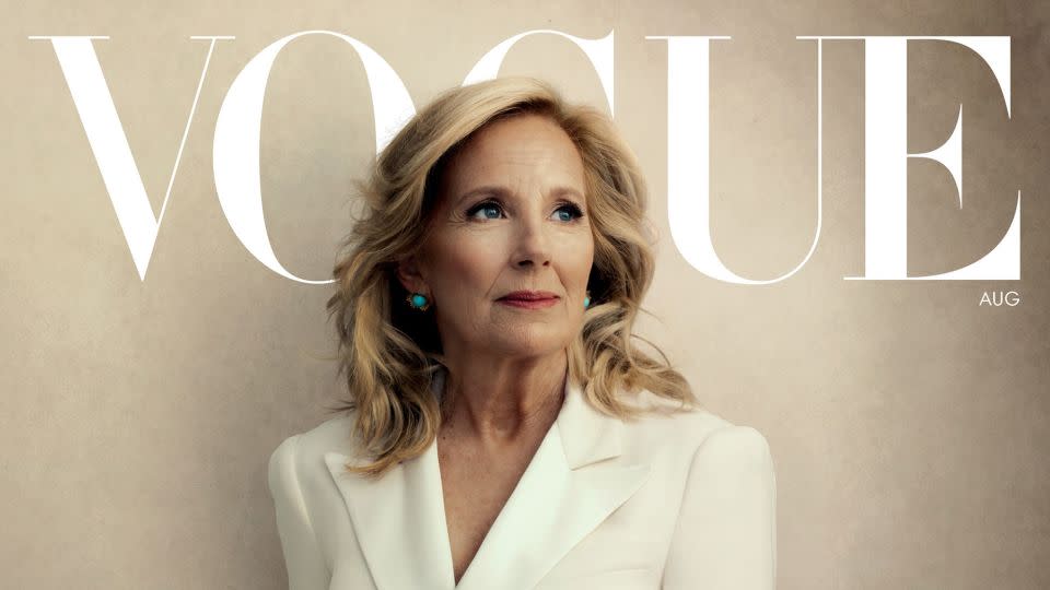 The profile characterized the first lady as a practical and close adviser to the president, helping to implement change in both visible and underappreciated ways. - Courtesy Vogue