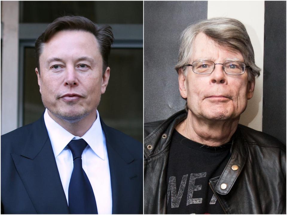 Elon Musk and Stephen King (Getty)