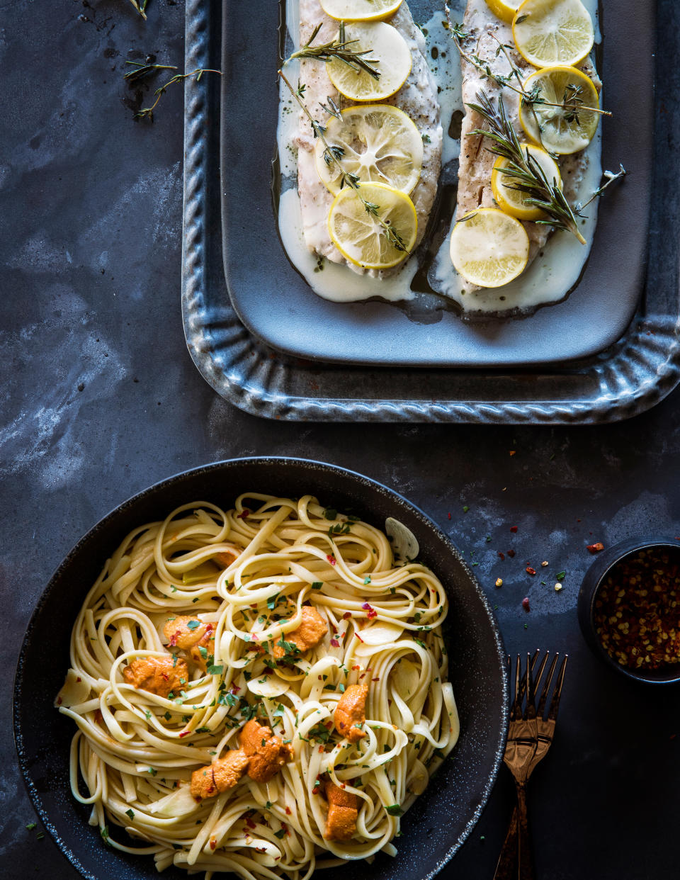 Sea Urchin Linguini (
 Ricci del Mar Linguini )